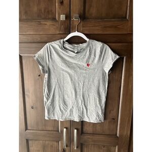 DIVIDED by H&M-Women's Grey Heart T-Shirt Size M